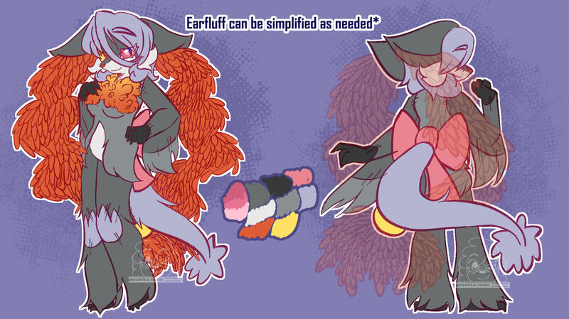 Custom design commission for a Pokemon fusion (Delphox/Banette)
