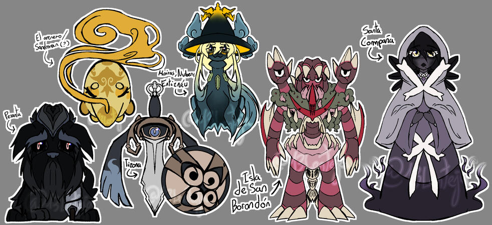 Pokémon fan character designs based on Spanish mythos